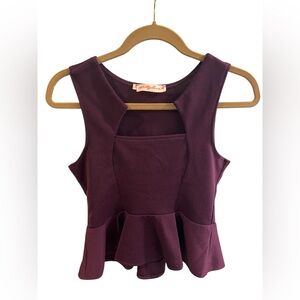 Chic Plum Sleeveless Blouse